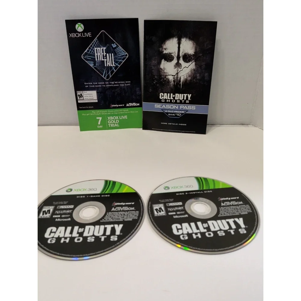 Call Of Duty Ghosts Microsoft Xbox 360 Activision FPS Video Game 2-Disc Set